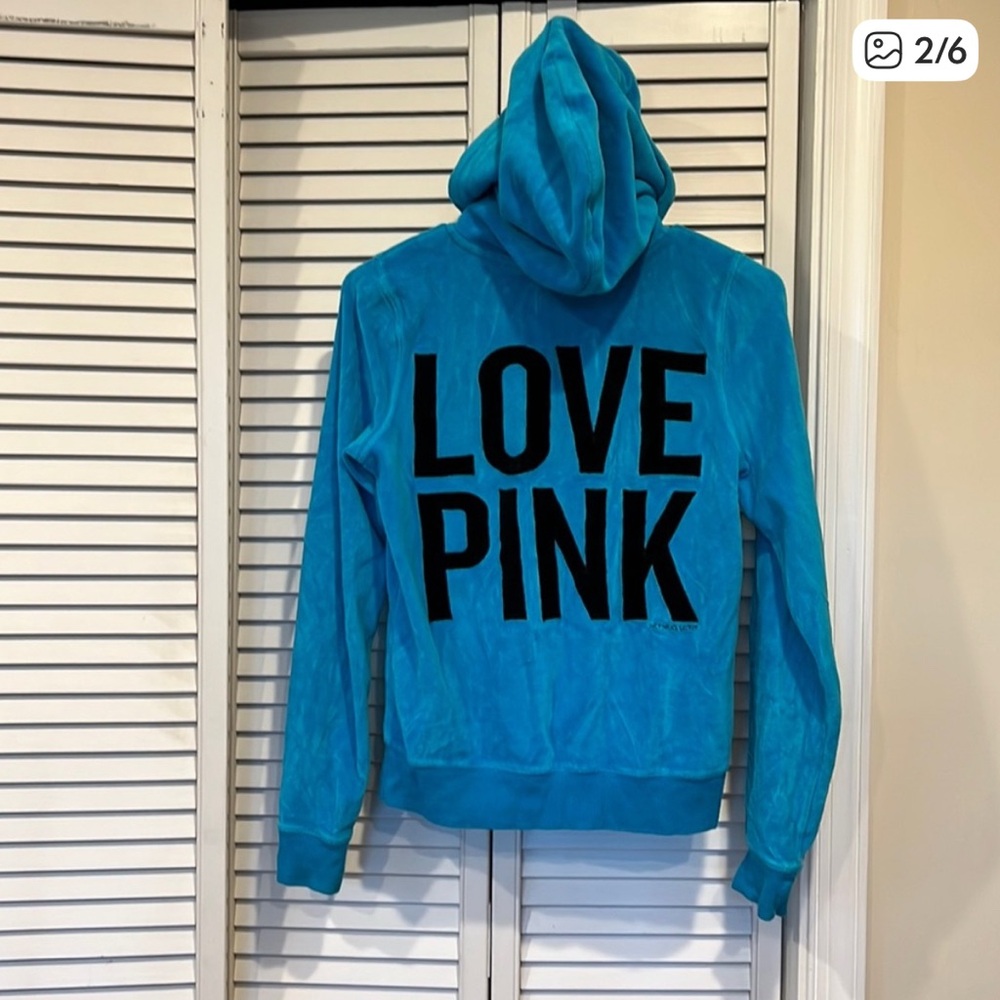 Victoria's Secret PINK Vibrant Blue Sweatshirt Size Small